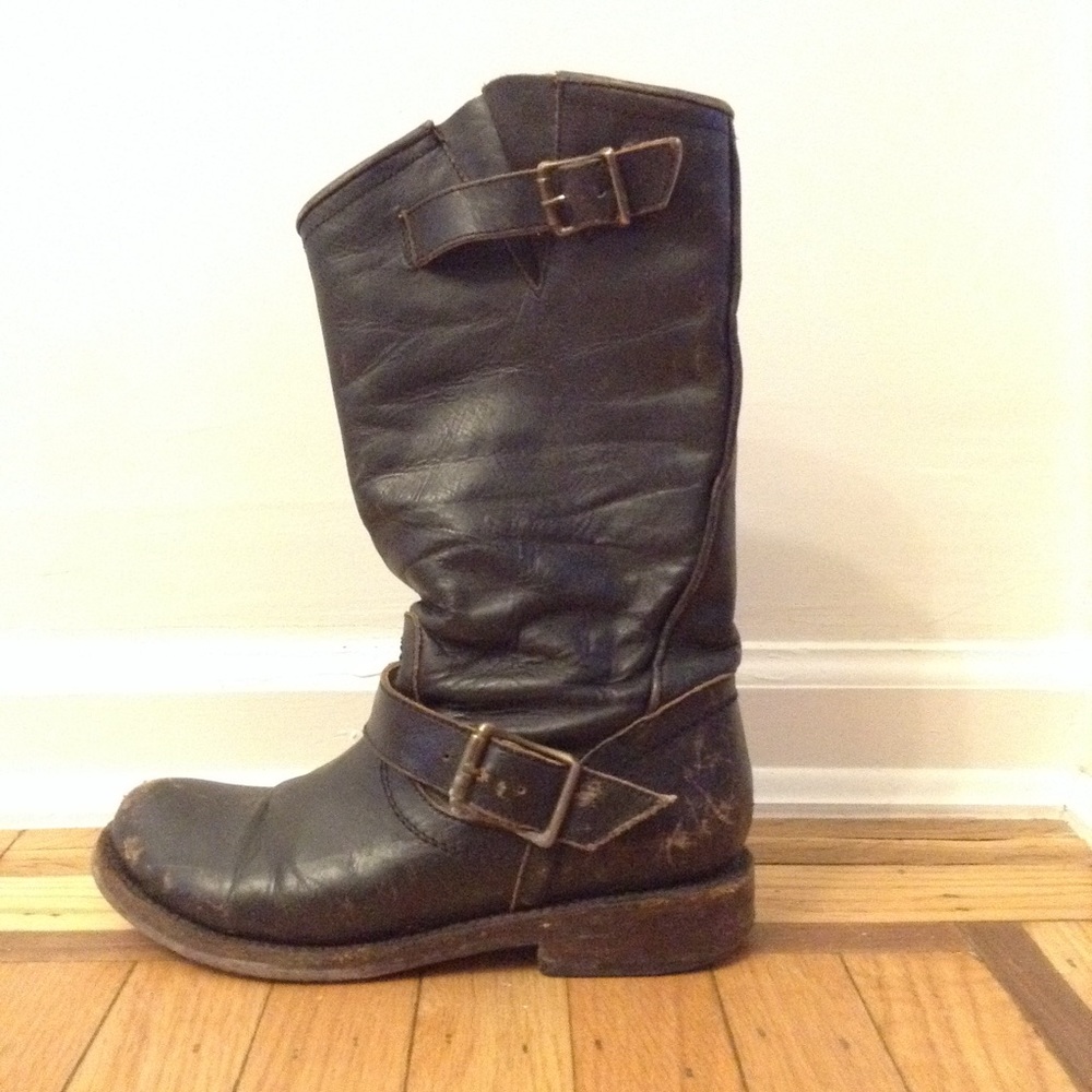 Freebird Crosby Distressed Leather Moto Boot